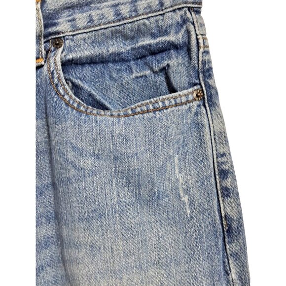 Boys Levis 569 Jeans Loose Straight Distressed Size 18 Regular Blue Denim - Picture 9 of 13